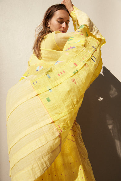 SUNSHINE SHIRT DRESS, YELLOW WEAVE