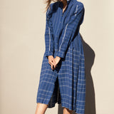 PALOMA SHIRT DRESS, INDIGO COTTON
