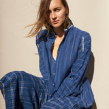 PALOMA SHIRT DRESS, INDIGO COTTON