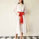 AVERY DRESS COTTON, WHITE
