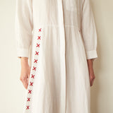 AVERY DRESS COTTON, WHITE