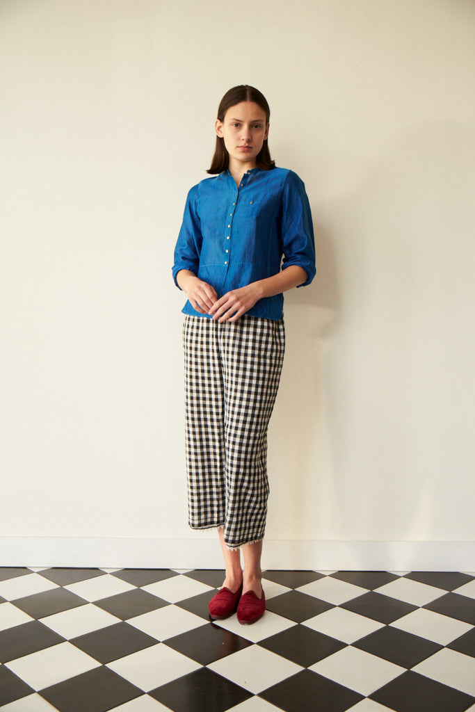 MILANA PANTS, GINGHAM COTTON