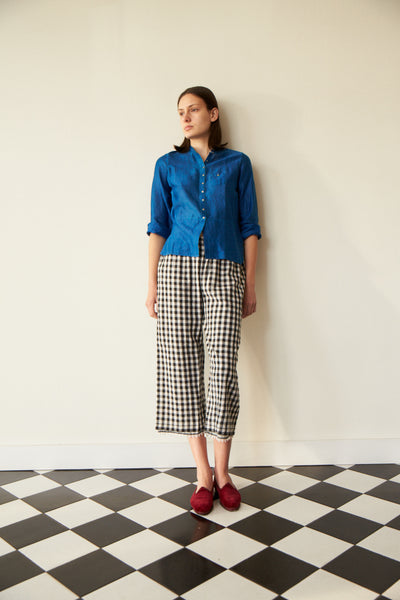 MILANA PANTS, GINGHAM COTTON