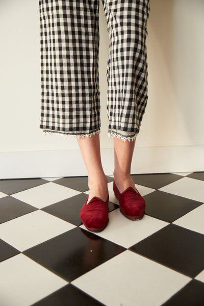 MILANA PANTS, GINGHAM COTTON