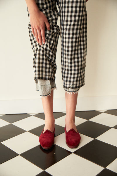 MILANA PANTS, GINGHAM COTTON