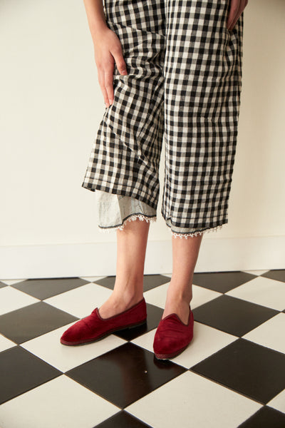 MILANA PANTS, GINGHAM COTTON