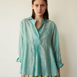 OCEAN OVERLAY, AQUA COTTON & SILK