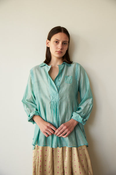 OCEAN OVERLAY, AQUA COTTON & SILK