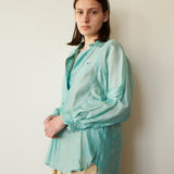 OCEAN OVERLAY, AQUA COTTON & SILK