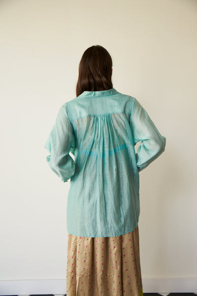 OCEAN OVERLAY, AQUA COTTON & SILK