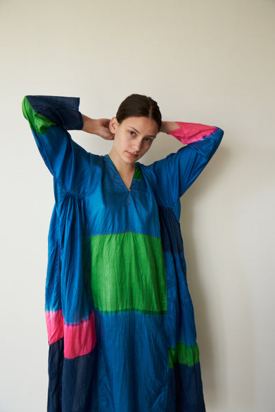 MIDI CAFTAN, TIE DYE BLUE