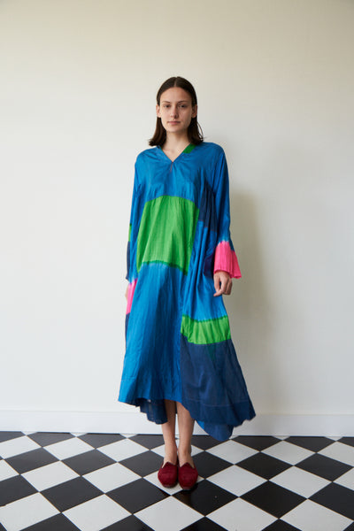 MIDI CAFTAN, TIE DYE BLUE