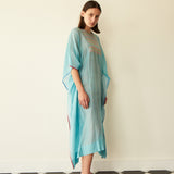 SKY KAFTAN, BLUE COTTON SILK
