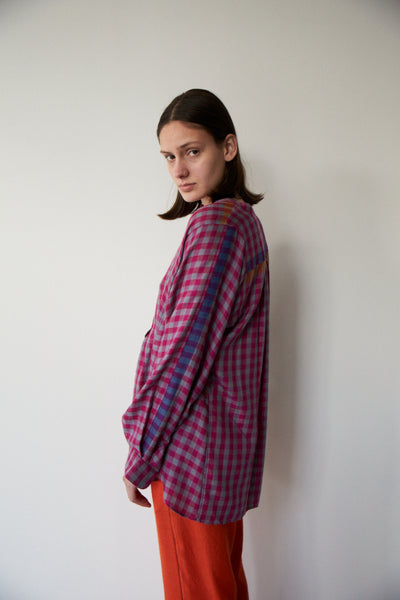 EESHA CHECKERED OVERYLAY, CASHMERE