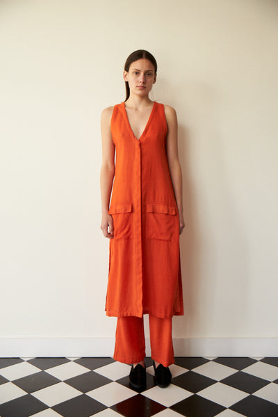 FERN PANT, ORANGE WOOL & CASHMERE