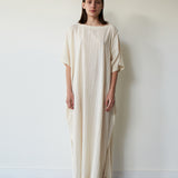 SARIKA COTTON CAFTAN DRESS, WHITE