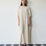 SARIKA COTTON CAFTAN DRESS, WHITE