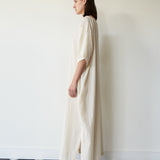 SARIKA COTTON CAFTAN DRESS, WHITE
