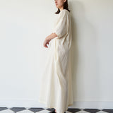 SARIKA COTTON CAFTAN DRESS, WHITE