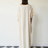 SARIKA COTTON CAFTAN DRESS, WHITE