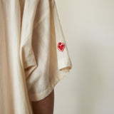 SARIKA COTTON CAFTAN DRESS, WHITE
