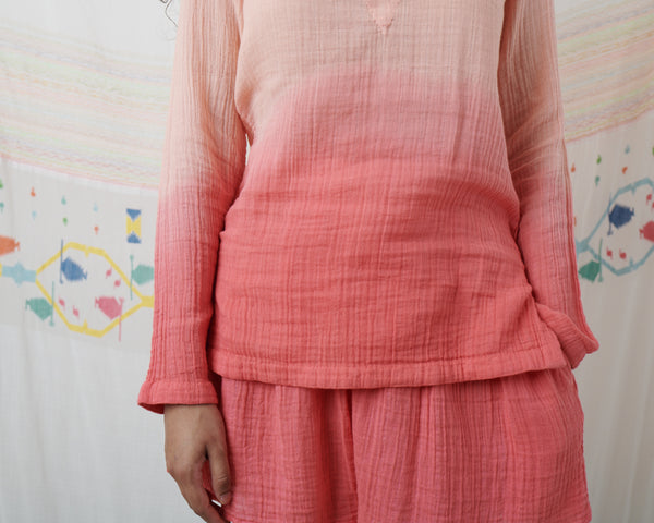 MARATA BLOUSE, BLUSH PINK COTTON