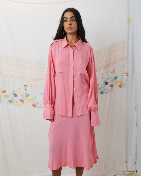 INDUS SKIRT, PINK MODAL