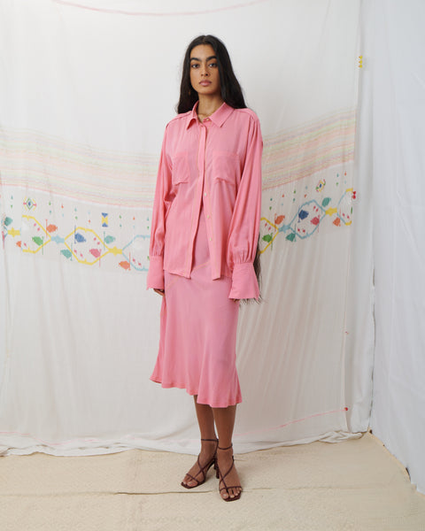 INDUS SKIRT, PINK MODAL