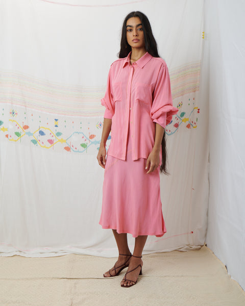 INDUS SKIRT, PINK MODAL