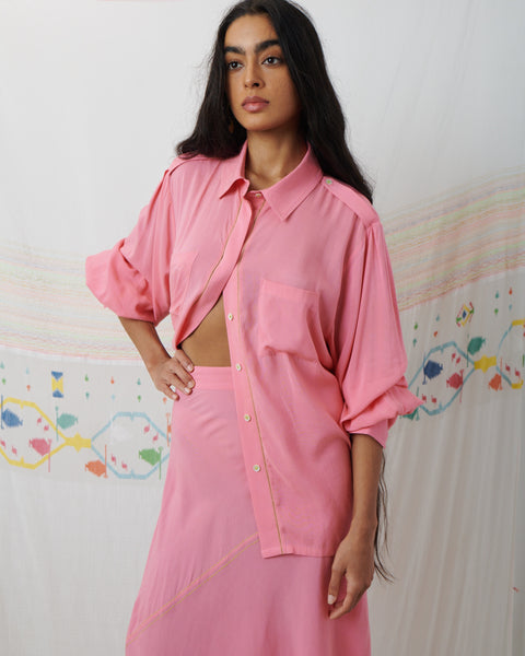 INDUS SKIRT, PINK MODAL