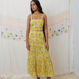 MAHI CROP, MARIGOLD FLORAL COTTON