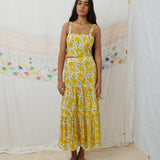 MAHI CROP, MARIGOLD FLORAL COTTON