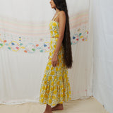 MAHI CROP, MARIGOLD FLORAL COTTON