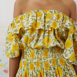 LUNI MINI DRESS, FLORAL MUL MUL