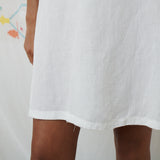 DOVE SLIP MINI, WHITE COTTON VOILE
