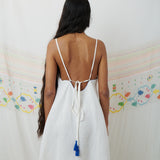 DOVE SLIP MINI, WHITE COTTON VOILE