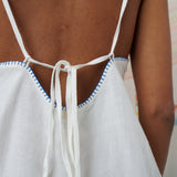 DOVE SLIP MINI, WHITE COTTON VOILE