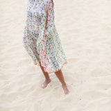 BLOCKPRINT POLKA-DOT DRESS, SHEER BEIGE - SAAKI