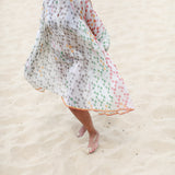 BLOCKPRINT POLKA-DOT DRESS, SHEER BEIGE - SAAKI