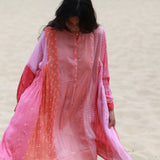 BANDHANI PANEL DRESS, PEACH - SAAKI