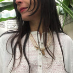 SHIRT DRESS EMBROIDERY, WHITE // RED - SAAKI