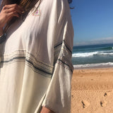 WOOL KAFTAN DRESS, STRIPE // IVORY - SAAKI