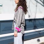 LINEN HUNTING SHORTS, LILAC - SAAKI