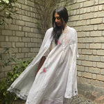 CHECKERED COAT DRESS, WHITE // BLACK - SAAKI