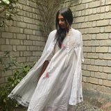 CHECKERED COAT DRESS, WHITE // BLACK - SAAKI