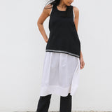 BANIYAAN TANK TOP, BLACK HANDWOVEN - SAAKI