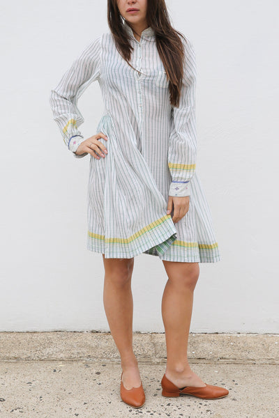 ROMILLA SHIRT DRESS, STRIPE WHITE/BLUE - SAAKI