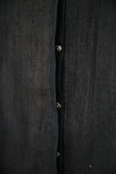 MASAMI JACKET DRESS, BLACK HANDWOVEN - SAAKI