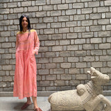 SARA DRESS, PINK / YELLOW - SAAKI