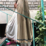 PLEATED COAT DRESS, KHAKI - SAAKI
